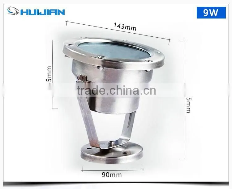 2015 Hot selling led underwater fountain light swimming pool underwater lightling 9W