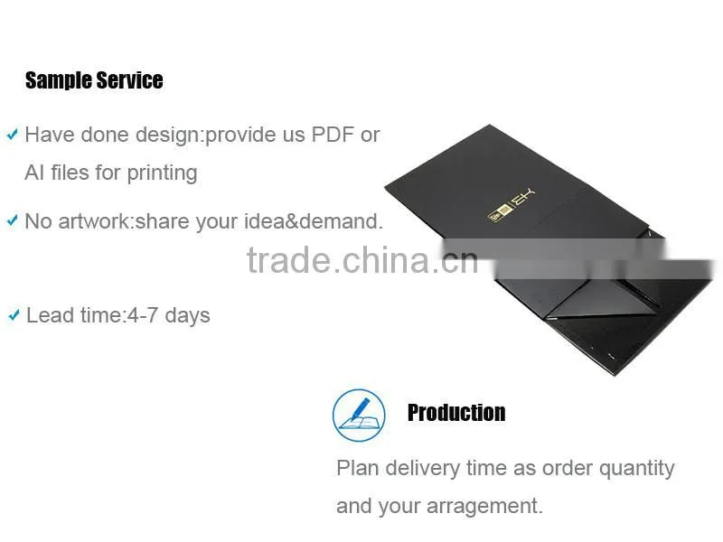 Foldable Cardboard Hat Box Packaging Custom Wholesale Black