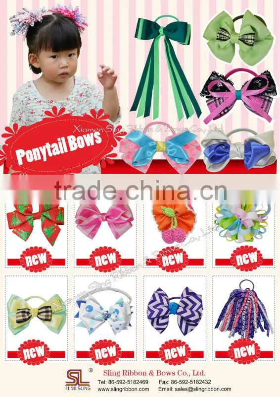 Handmade Ribbon Flower Cheerleading Hair Bows
