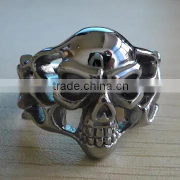 titanium skull engagement ring