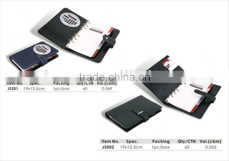 8.5'' With Pocket & Calculator Diary Leather Agenda /Note Book