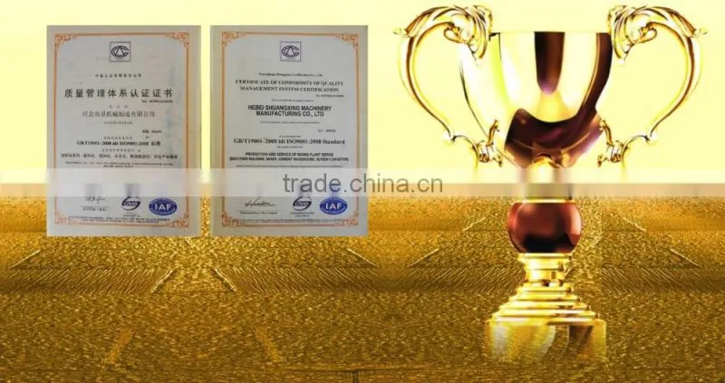 JS1500 diesel engine concrete mixer machine with ISO certification