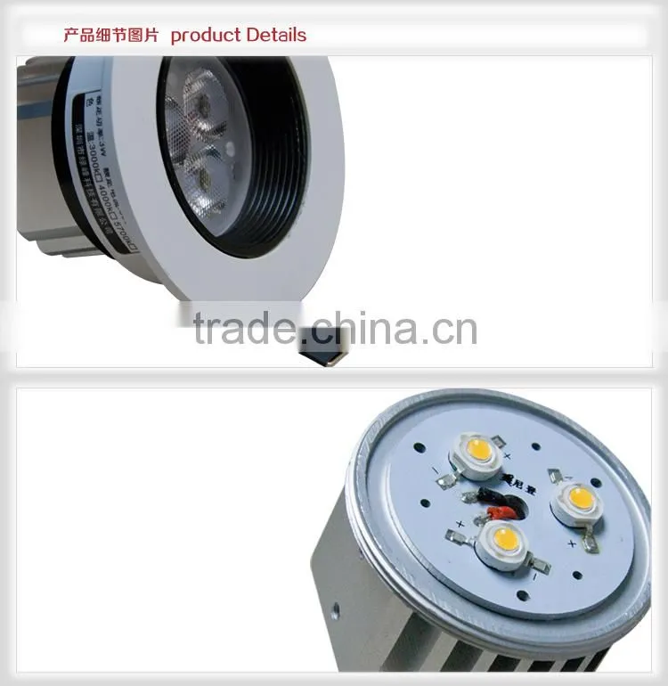 3W high brightness COB LED downlight LED ceiling light LED recessed light with 3 years warranty