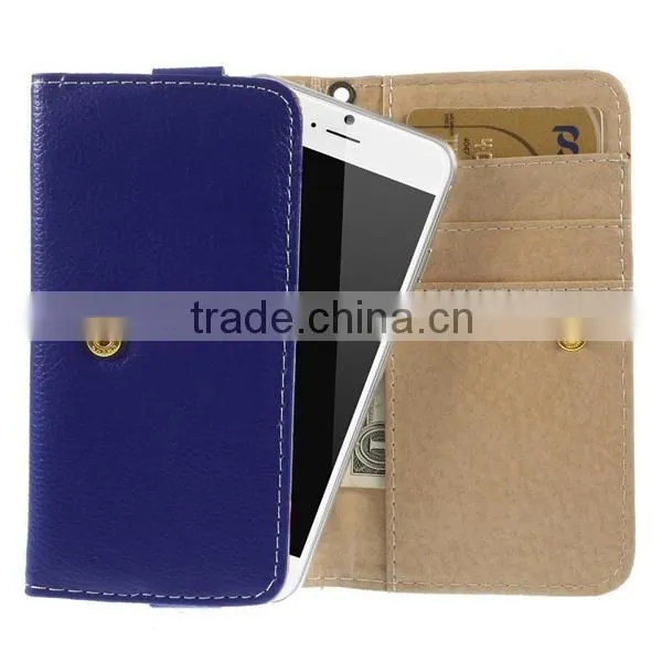 New cell phone leather case for iphone 6, Factory pouch leather cases for apple iphone 6