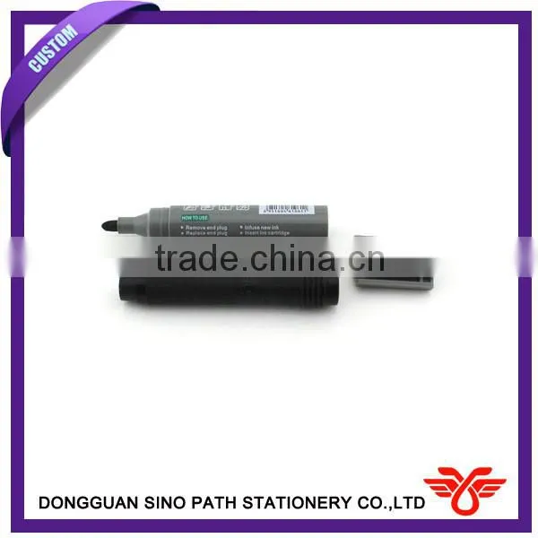 Refillable white board marker pen,dry and wet erase markers