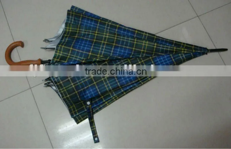 G32G cheap promotional check fabric big umbrella