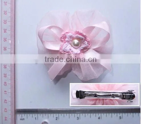 fashion barrettes with bow and crystal stone