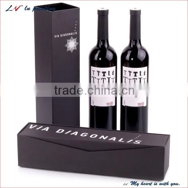 hot sale high quality custom luxury delicate Wine box with logo made in shanghai