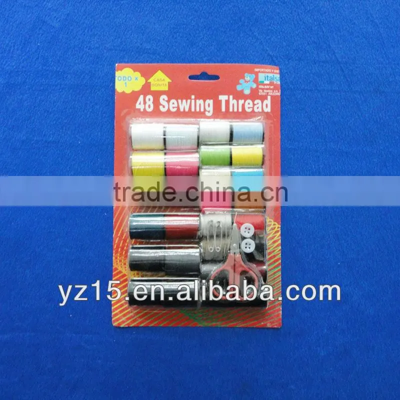 in blister card sewing thread kit