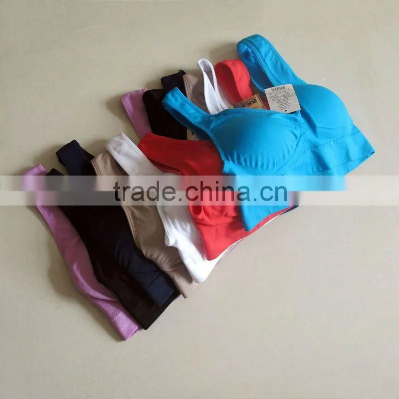 TV hot sale Tracelessness sports Genie bra padded bra