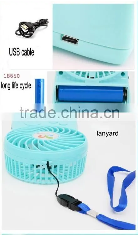 Desktop Travel USB mini fan with battery