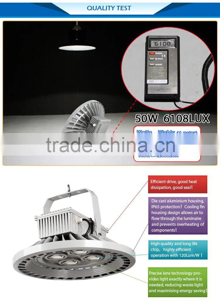 High Efficiency super quality industrial 100w IP65 die cast aluminium housing led high bay light