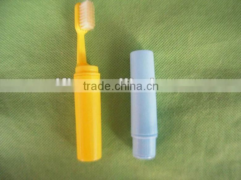 Traveling folded toothbrush with toothpaste--Hot selling