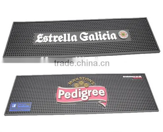 eco-friendly soft pvc bar mat with logos