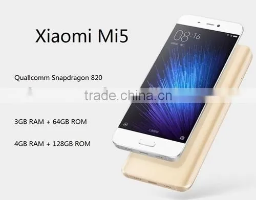 2016 Original Xiaomi Mi5 mobile phone Mi 5 5.15inch Quad Core Qualcomm Snapdragon820 Curved screen 32/64/128GB