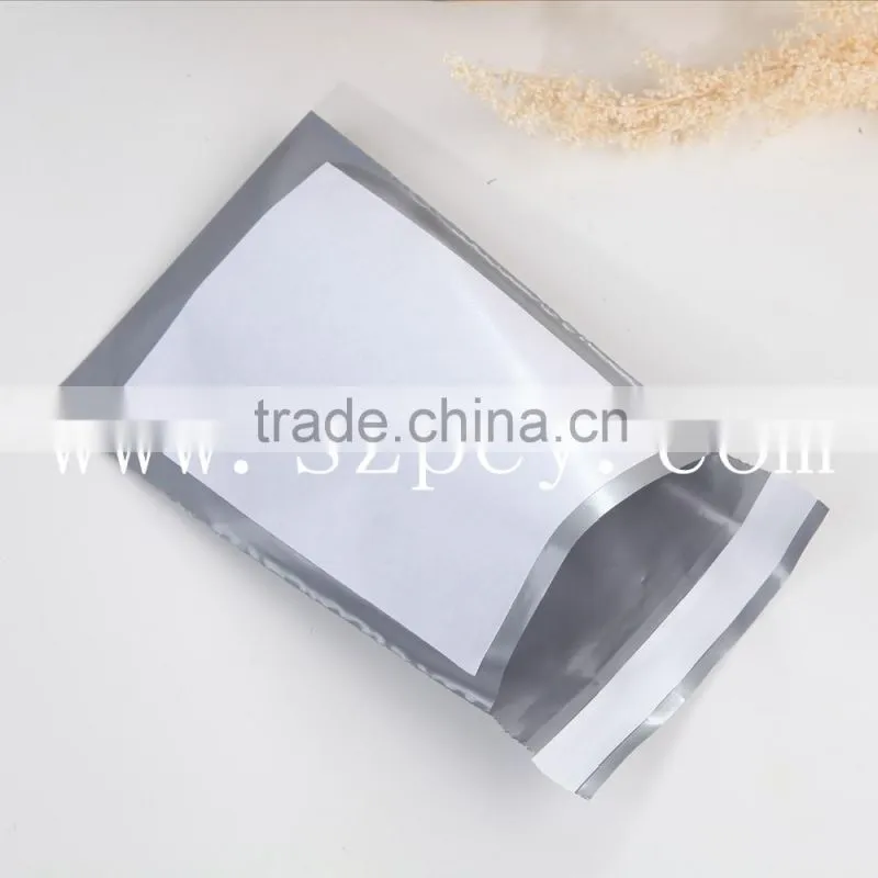 gray self-adhesive back sealed plastic pe bag