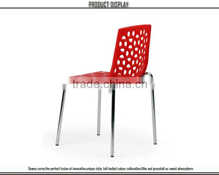 Restanraut chrome legs polypropylene plastic chair