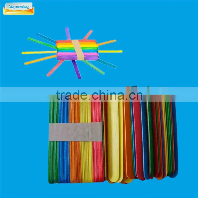 Colored wooden ice cream sticks for toy / colored toy bars