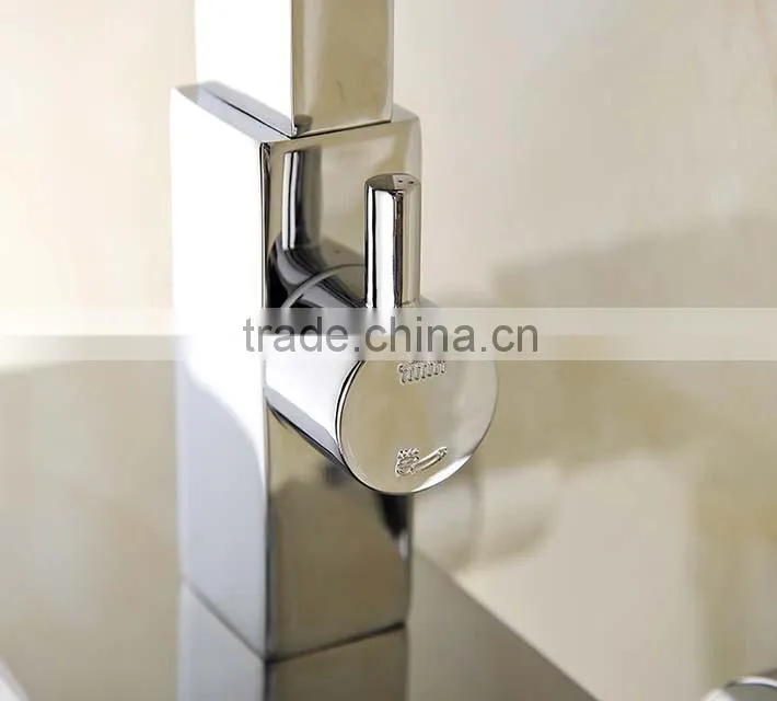 Hot sale wall mounted square design bath&shower faucet set with rainfall shower head