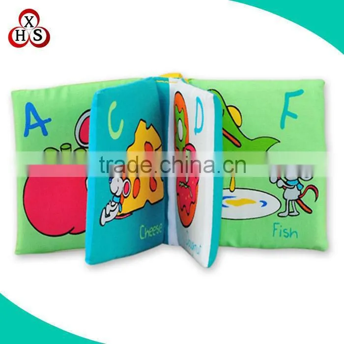Custom lovely soft child book, plush child book