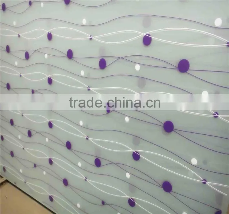 colorful design silkscreen printed glass for windows