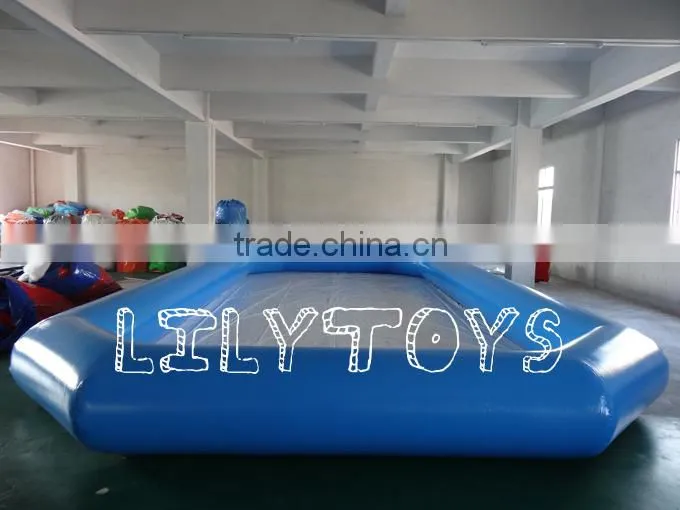 Blue color inflatable swimming pool, customized inflatable adult swimming pool