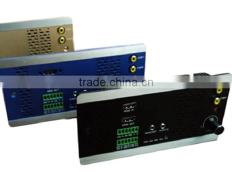With IR + RS232 over CAT IP-based video wall proccesor