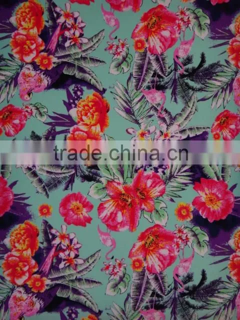 Spandex Knitted Fabric with Digital Printing Small Quantity China Supplier