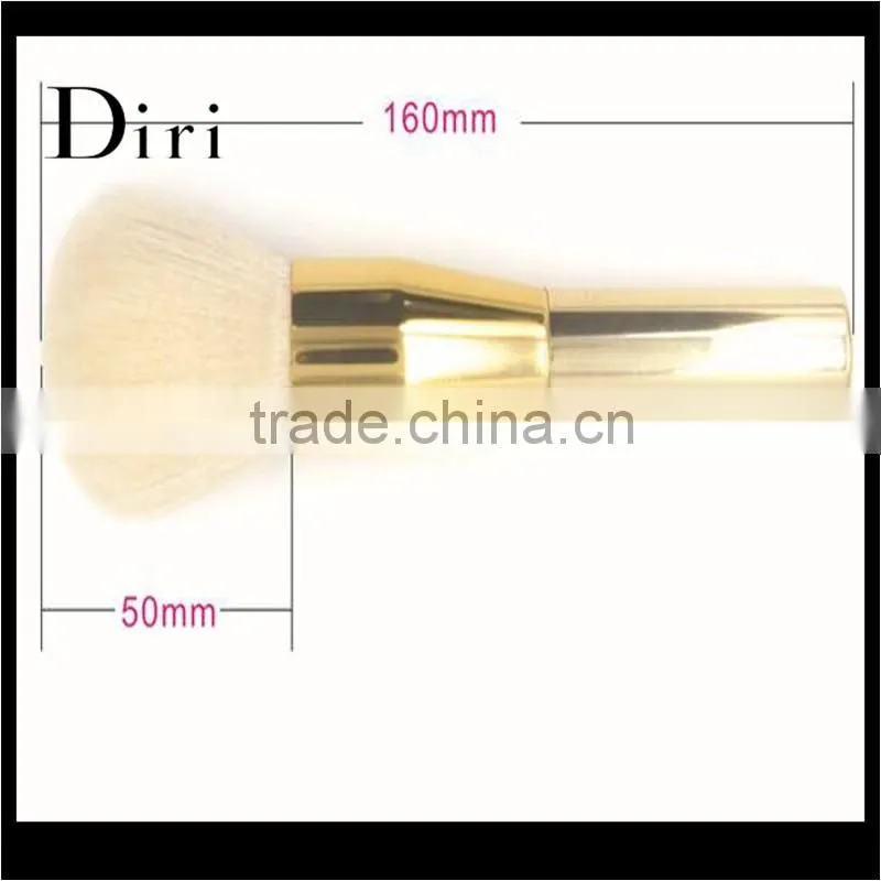 High quality luxury gold oval cosmetic powder brush