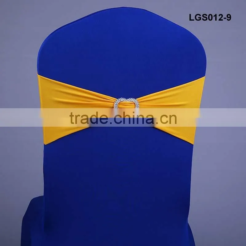 wholesale light purple spandex chair cover chair band with buckle
