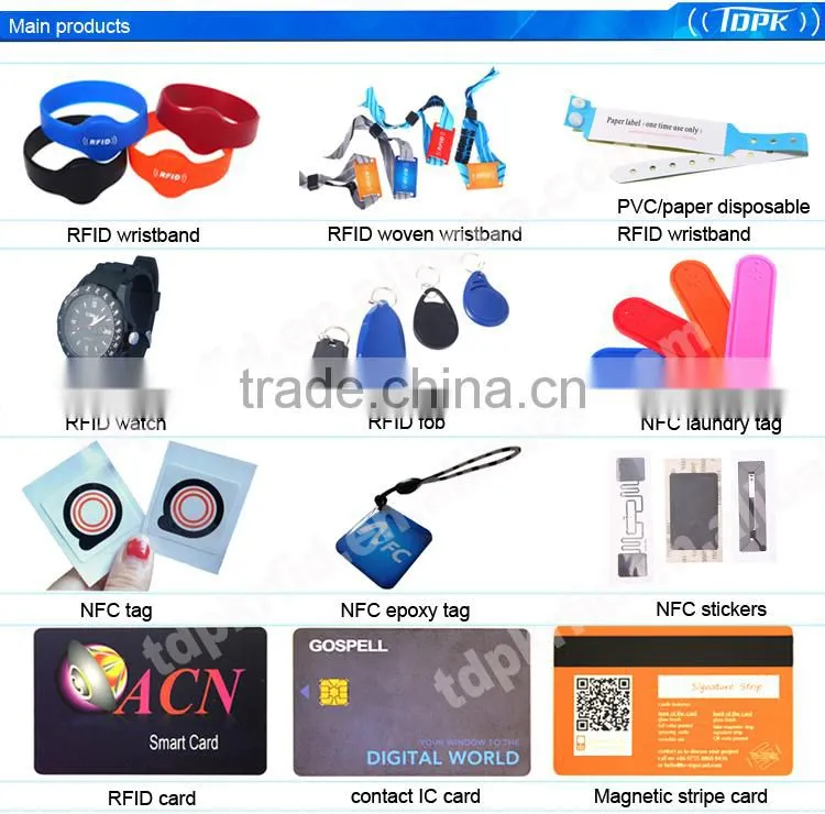 hospital one time use custom rfid pvc wristband