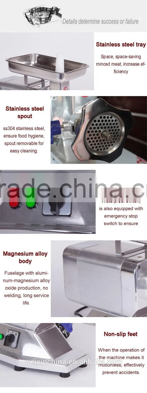 Plastic meat mincer,meat grinder machine