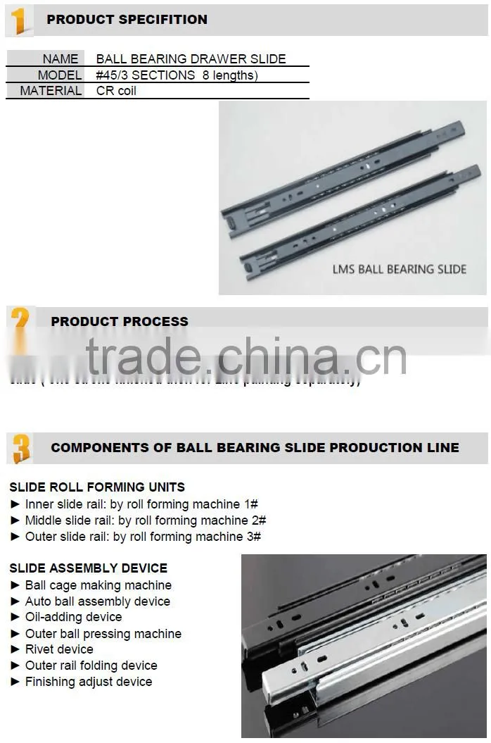 roll forming production line of ball bearing slides Telescopic slides
