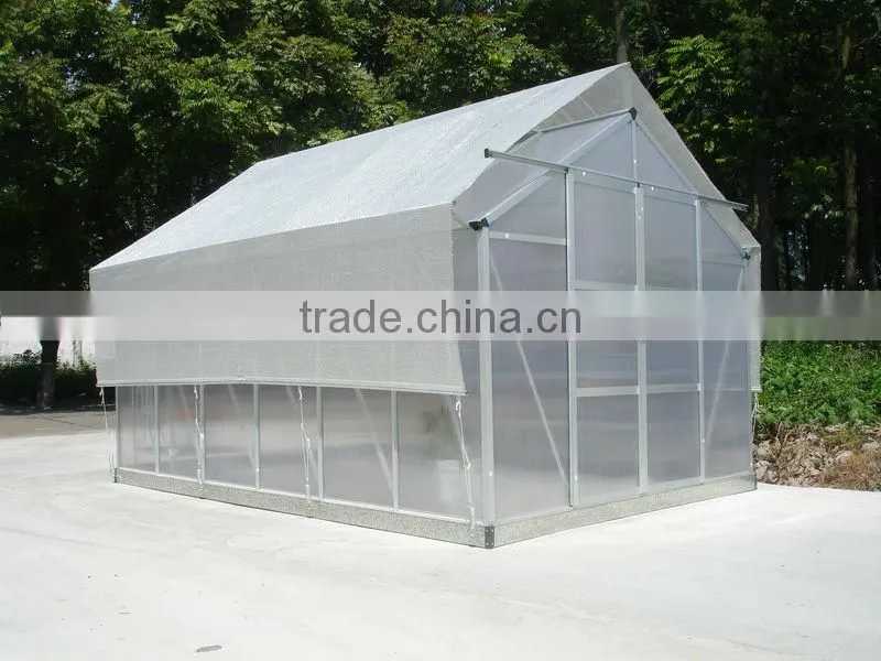 High cost performance hobby aluminium 6mm polycarbonate garden diy aluminium greenhouse HX66 series
