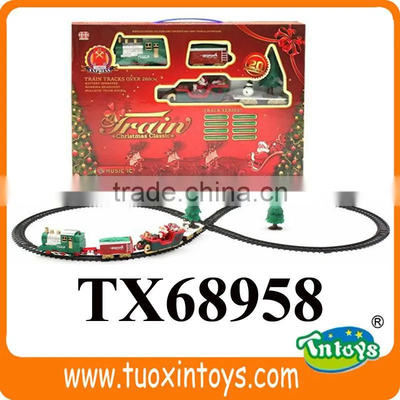 outdoor Christmas train set with light