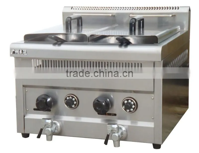 Stainless Steel Counter Top Electric 2-Tank Fryer(2-Basket) GF-72A