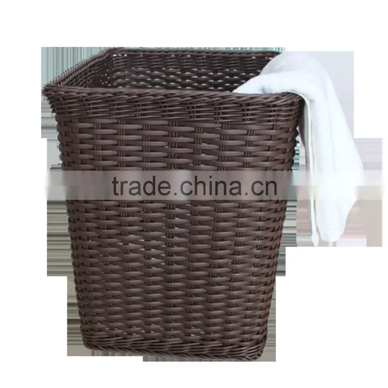 Quality chinese products washable PE rattan laundry hamper for dirty clothes