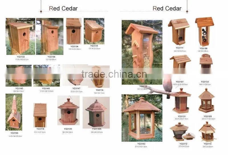 red cedar bird feeder