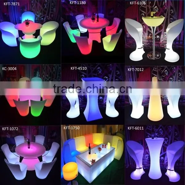 used led bar furniture, rgb color Illuminated bar chair led counter height stools