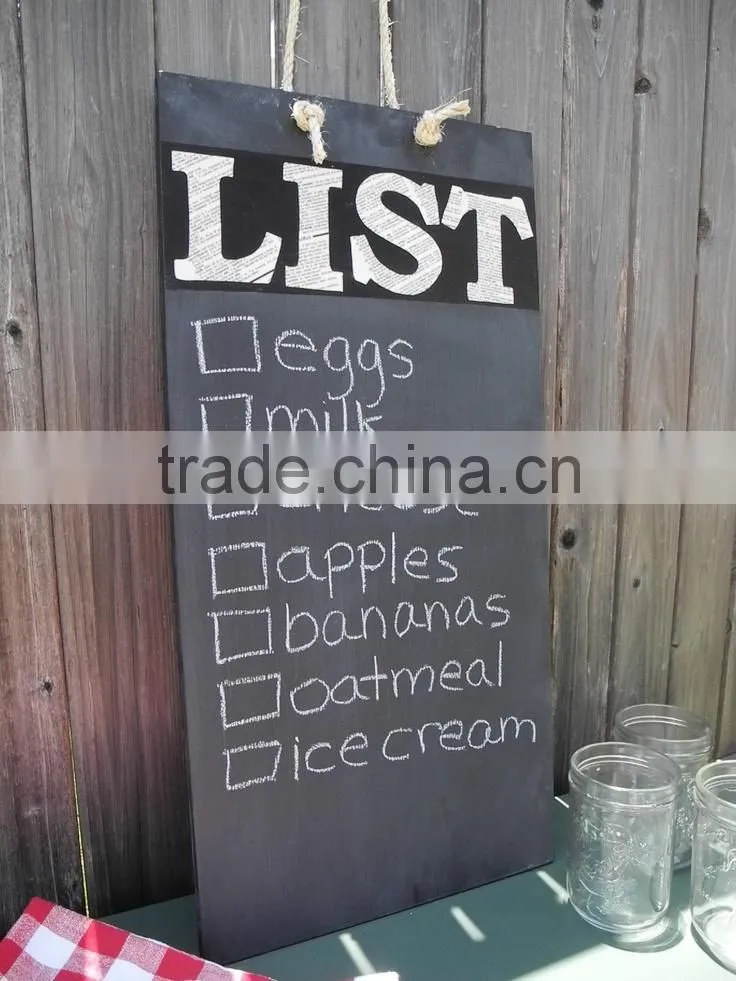 natural slate menu board with creative designs