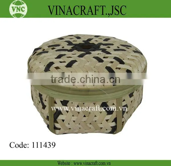 Colorful bamboo food storage container for kitchen