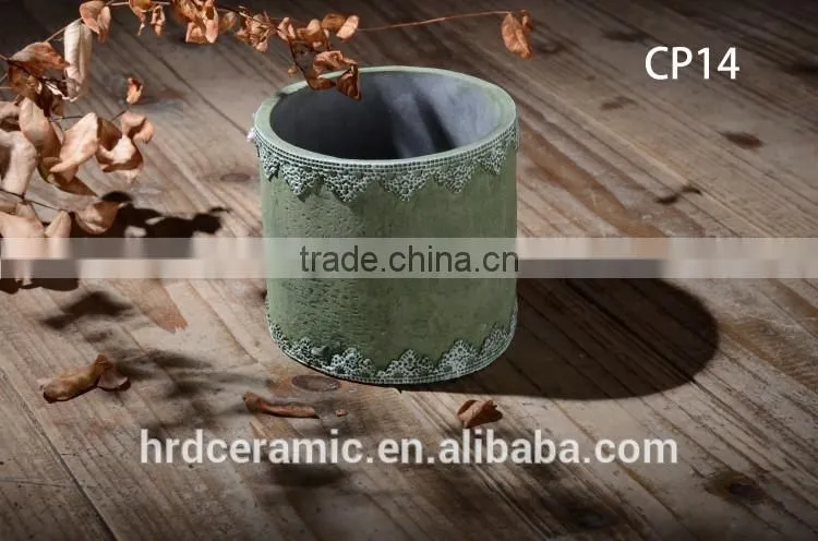 Hot sale indoor antique cement flowerpots & planters