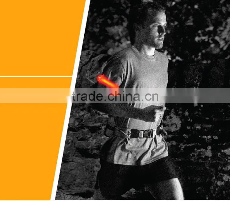 Custom logo outdoor sport running red warning led safety armband