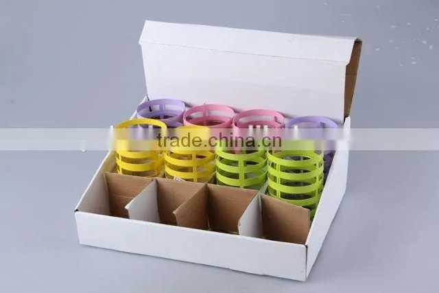 Home Decoration Candlestick/hollow out Design Iron+Glass Candle Holder