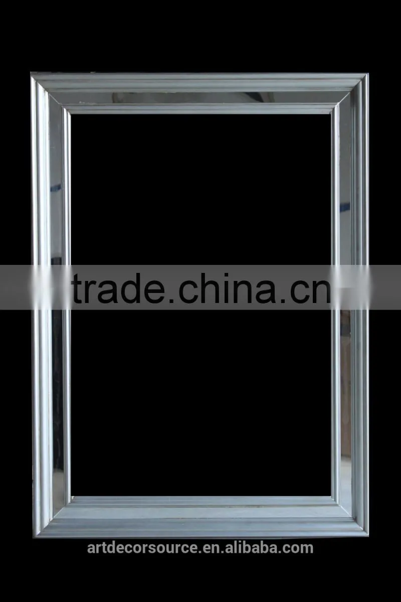 Decorative Wooden Picture Frame with Mirror on Moulding