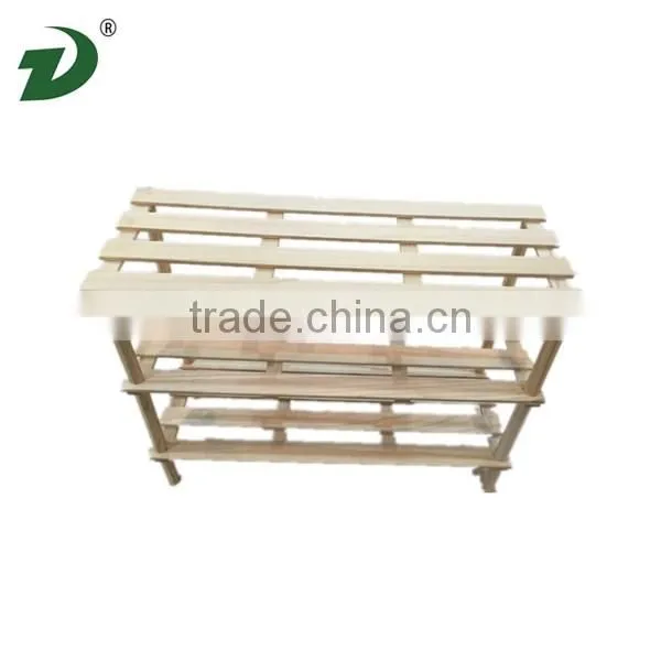 Three-layers light wooden Shoe Shelf/Stackable Shoe Rack