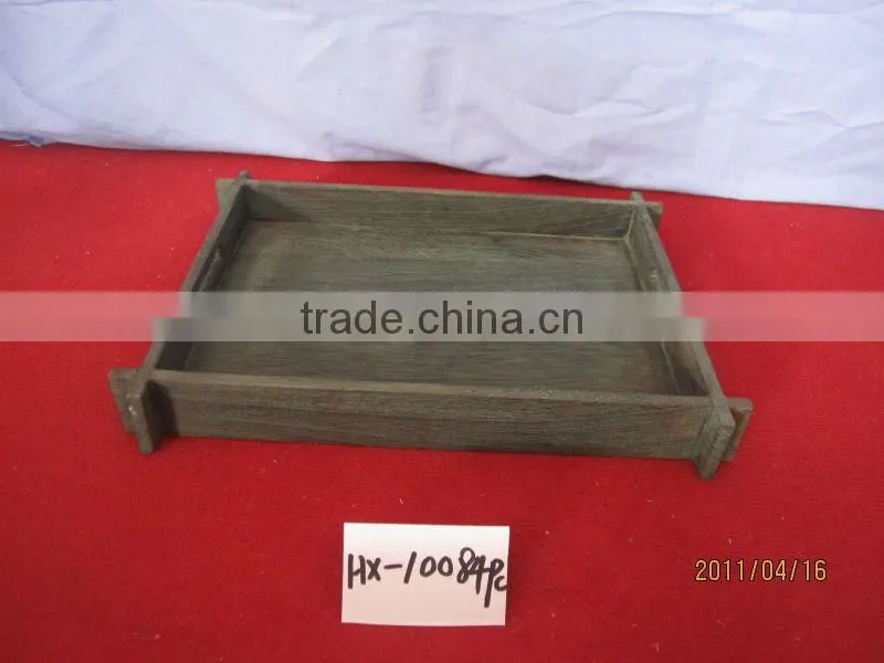 eco-friendly antique carbonized wooden serving tray