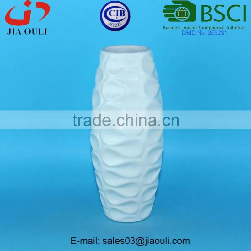 Table decor water transfer printing marble/wood color Mini Ceramic Vase