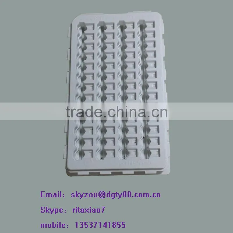 large vacuum thermoforming blister plastic tray with many dividers