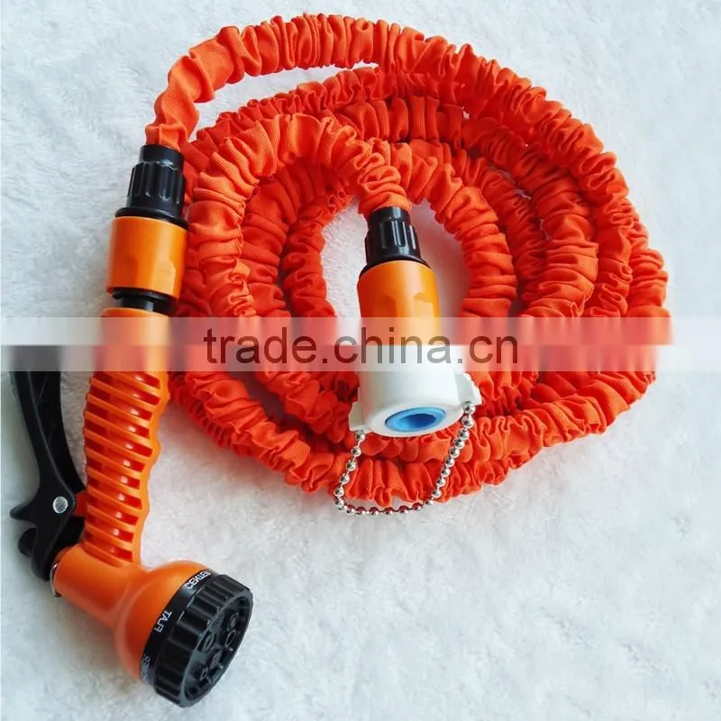 2016 hot sale best flat garden hose with 7 function spray nozzle